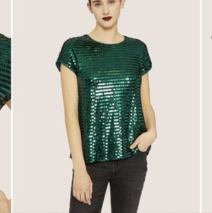 Armani Exchange sequin top NWT